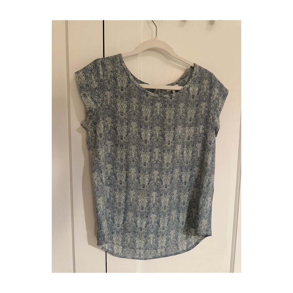 Joie Blue 100% Silk Blouse